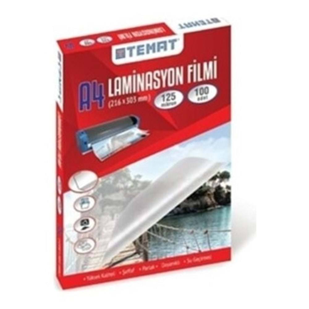 TEMAT A4 LAMİNASYON FİLMİ (216*303MM)-328908