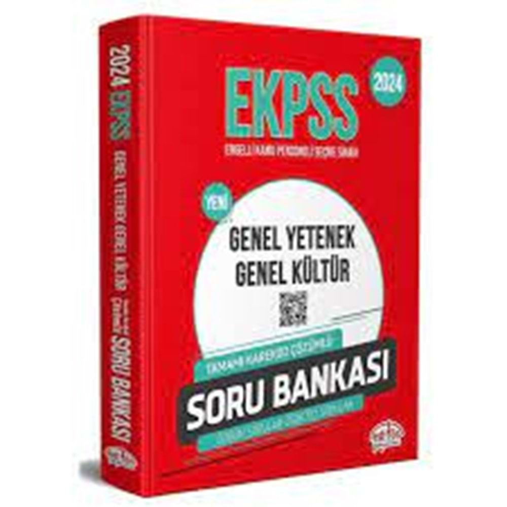 EDİTÖR EKPSS GENEL YETENEK GENEL KÜLTÜR TAMAMI KAREKOD ÇÖZÜMLÜ SORU BANKASI-2024