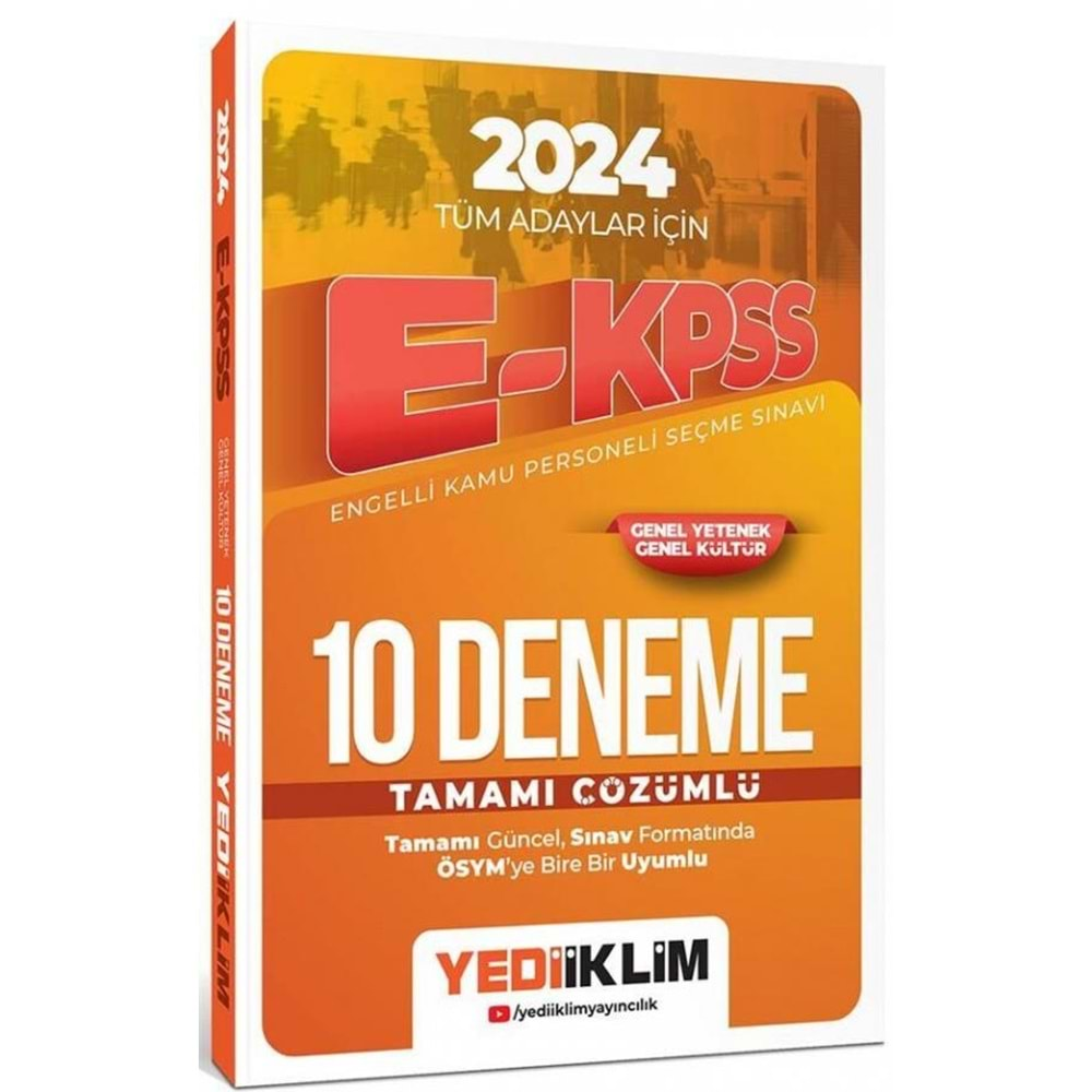 YEDİİKLİM EKPSS 2024 TÜM ADAYLAR İÇİN TAMAMI ÇÖZÜMLÜ 10 DENEME