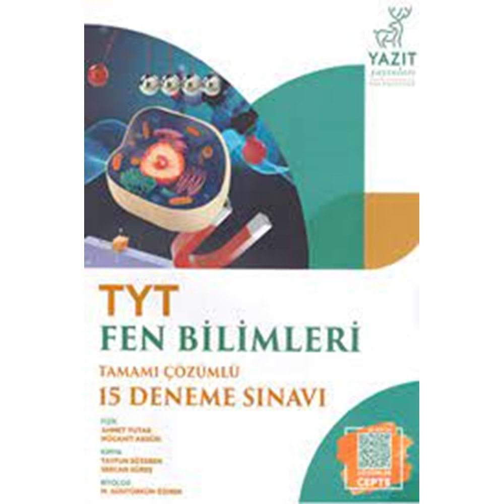 YAZIT TYT FEN BİLİMLERİ TAMAMI ÇÖZÜMLÜ 15 DENEME SINAVI