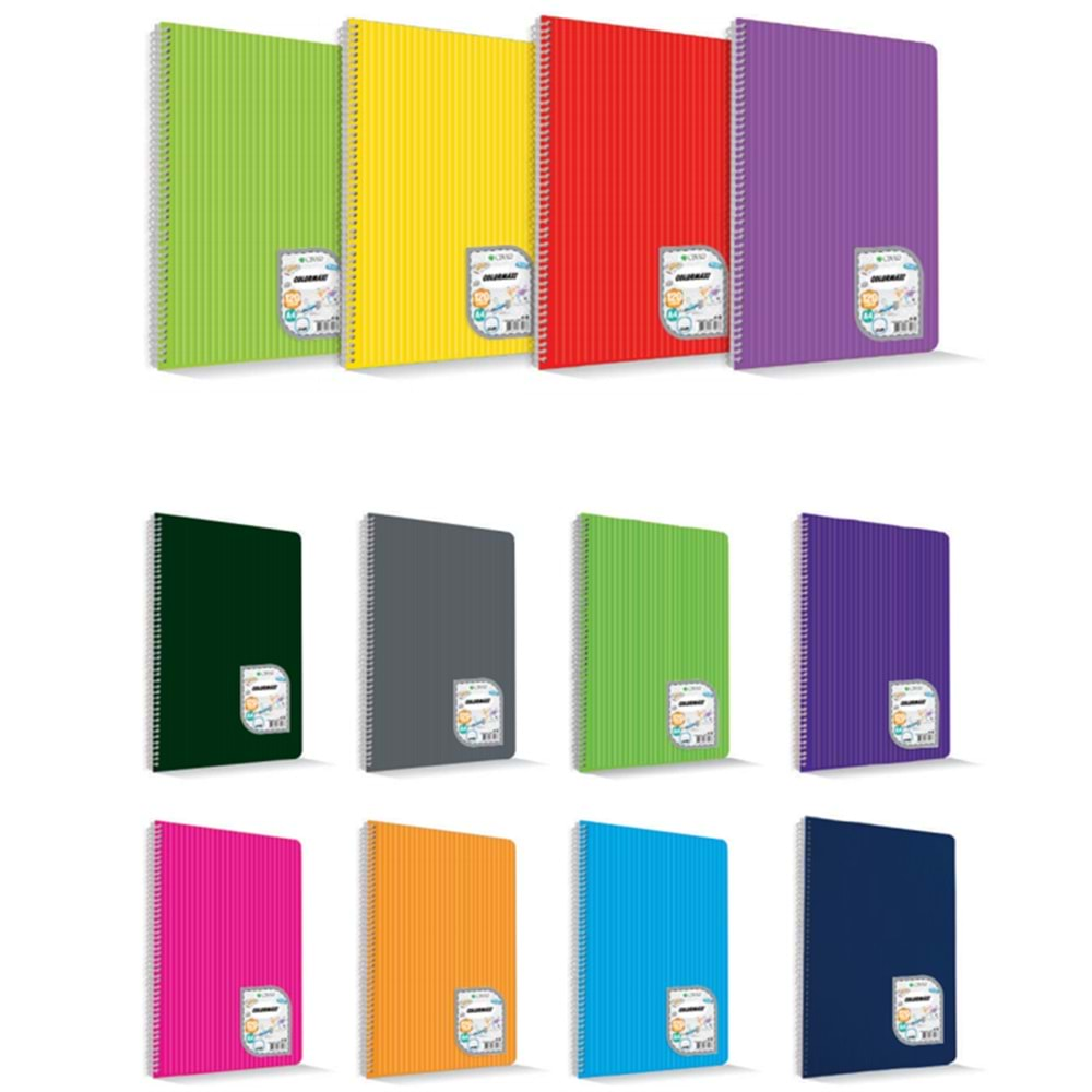 ÇINAR COLORMAXİ SPİRALLİ DEFTER PLASTİK KAPAK ÇİZGİLİ 96 YP A4 96/1-73004