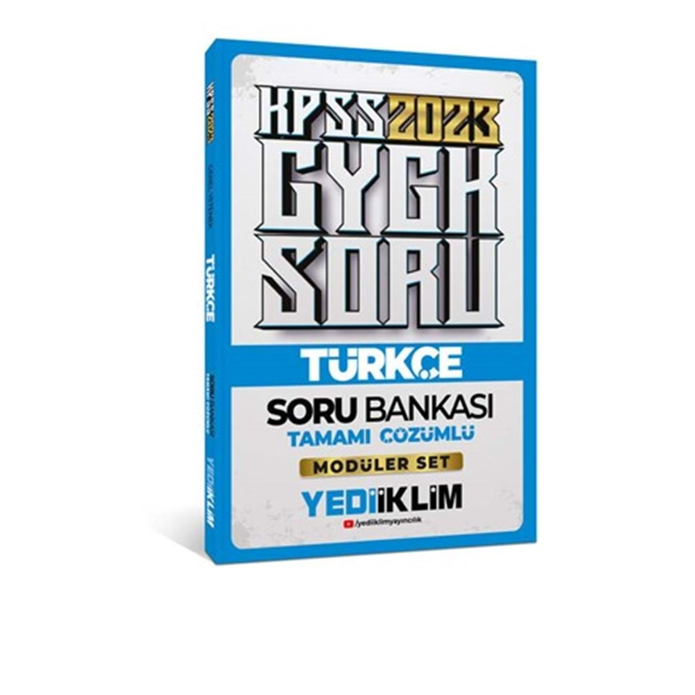 YEDİİKLİM KPSS 2023 GENEL YETENEK TÜRKÇE TAMAMI ÇÖZÜMLÜ SORU BANKASI