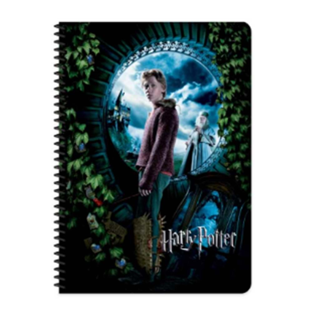 KESKİN COLOR HARRY POTTER SPİRALLİ KARTON KAPAK A4 60 YAPRAK ÇİZGİLİ DEFTER-380611-07