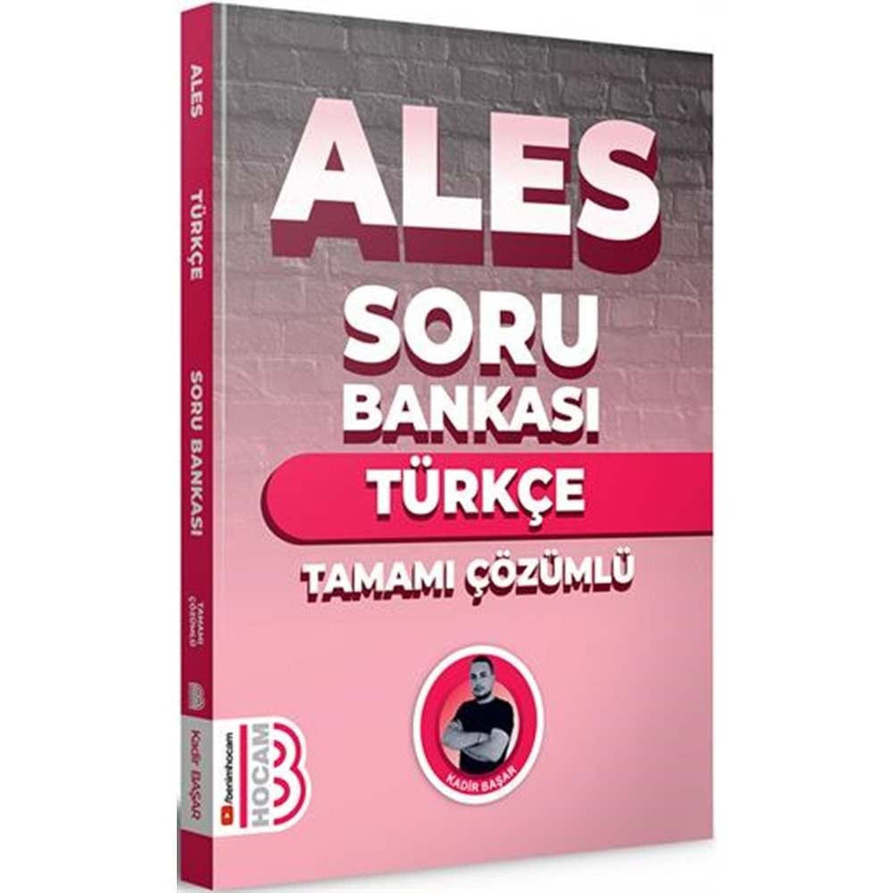 BENİM HOCAM ALES TÜRKÇE TAMAMI ÇÖZÜMLÜ SORU BANKASI-2024