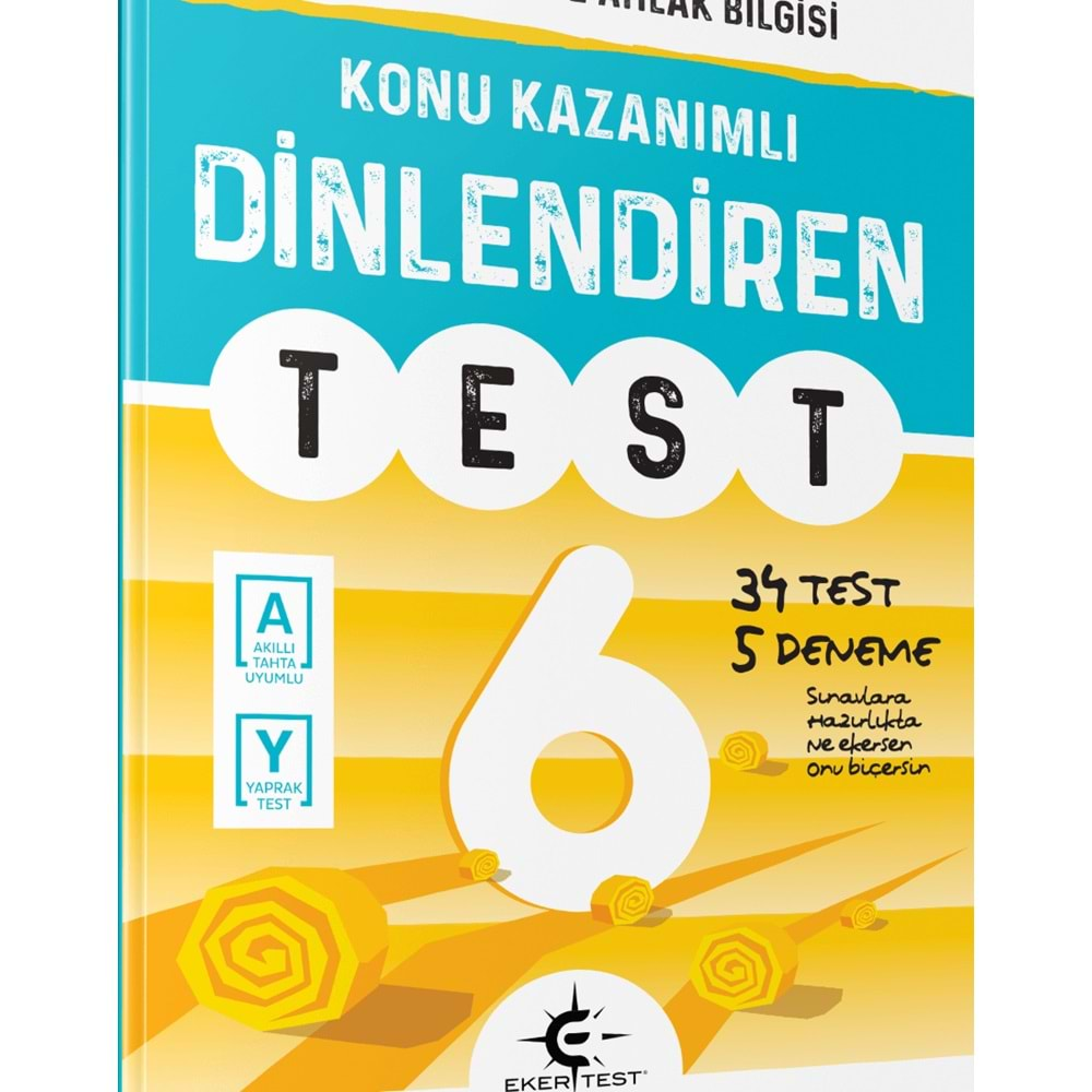 EKER TEST 6.SINIF DİN KÜLTÜRÜ VE AHLAK BİLGİSİ DİNLENDİREN TEST