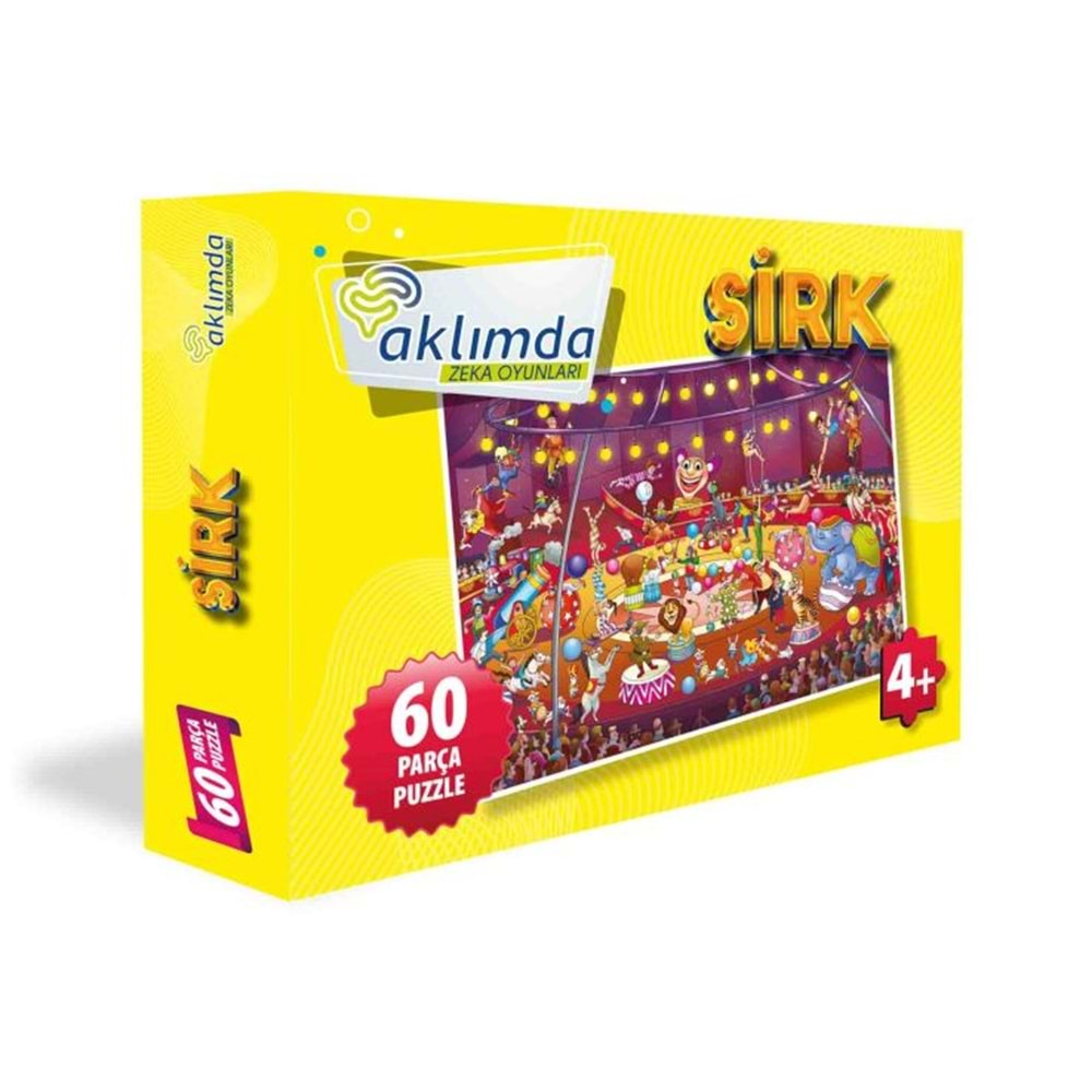 AKLIMDA ZEKA SİRK 60 PARÇA PUZZLE