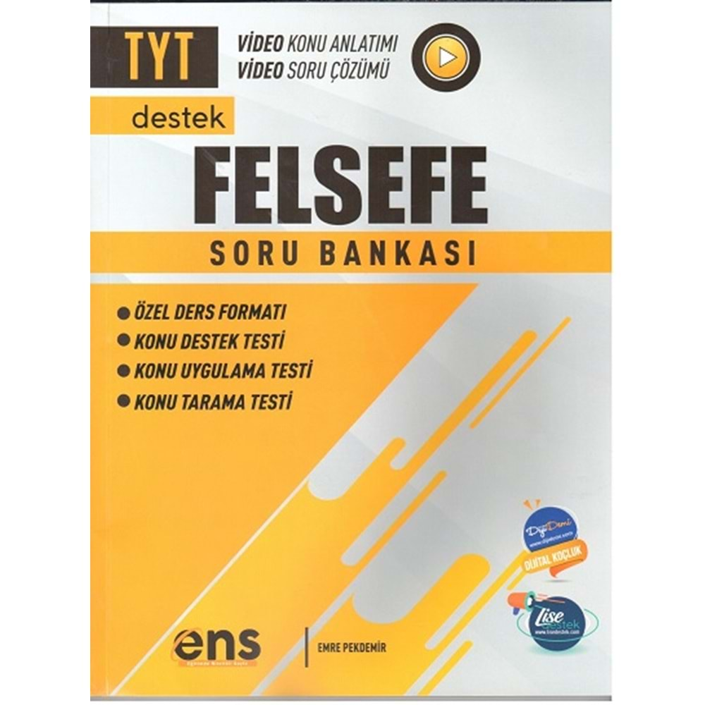 ENS DESTEK TYT FELSEFE SORU BANKASI-2024