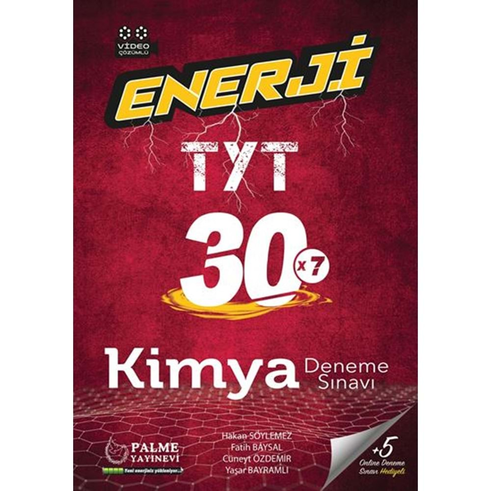 PALME TYT ENERJİ KİMYA 30 DENEME SINAVI