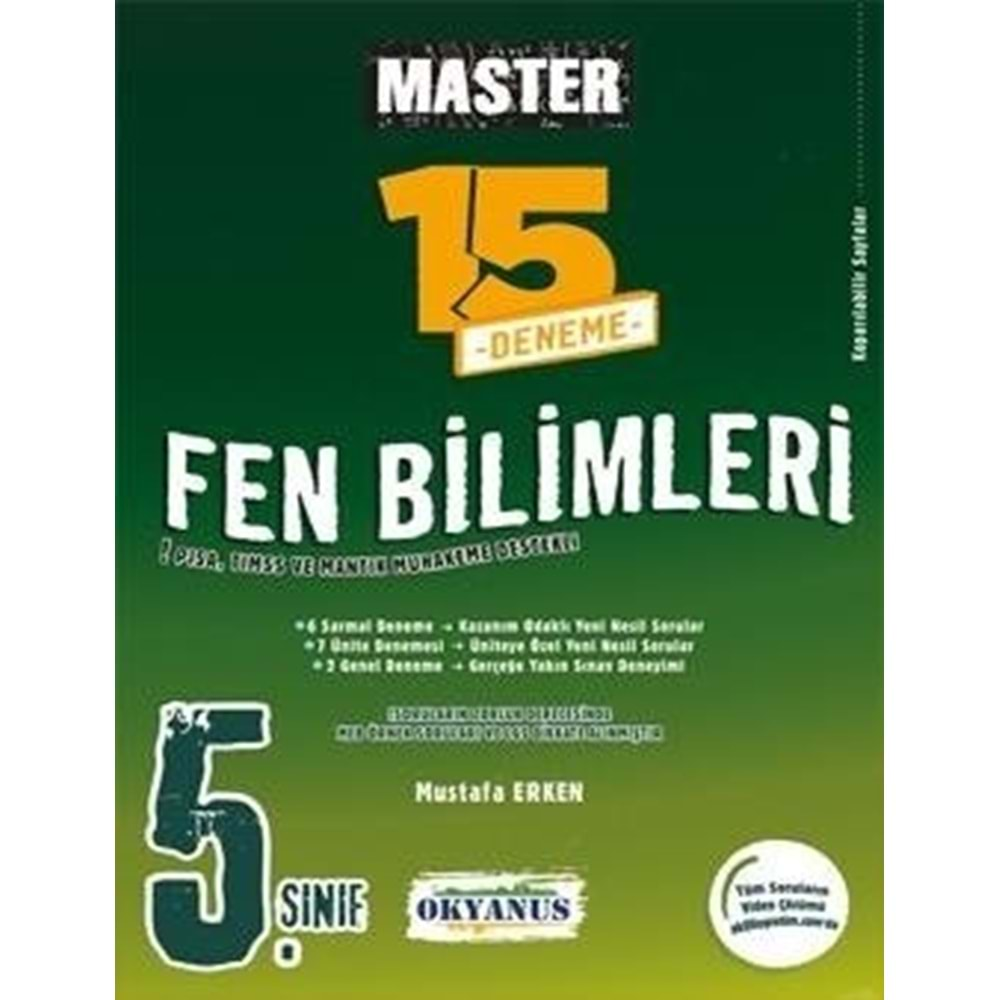 OKYANUS 5.SINIF FEN BİLİMLERİ MASTER 15 DENEME