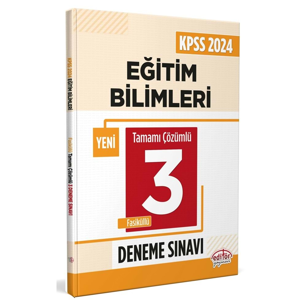 DATA KPSS 2024 EĞİTİM BİLİMLERİ TAMAMI ÇÖZÜMLÜ 3 DENEME SINAVI