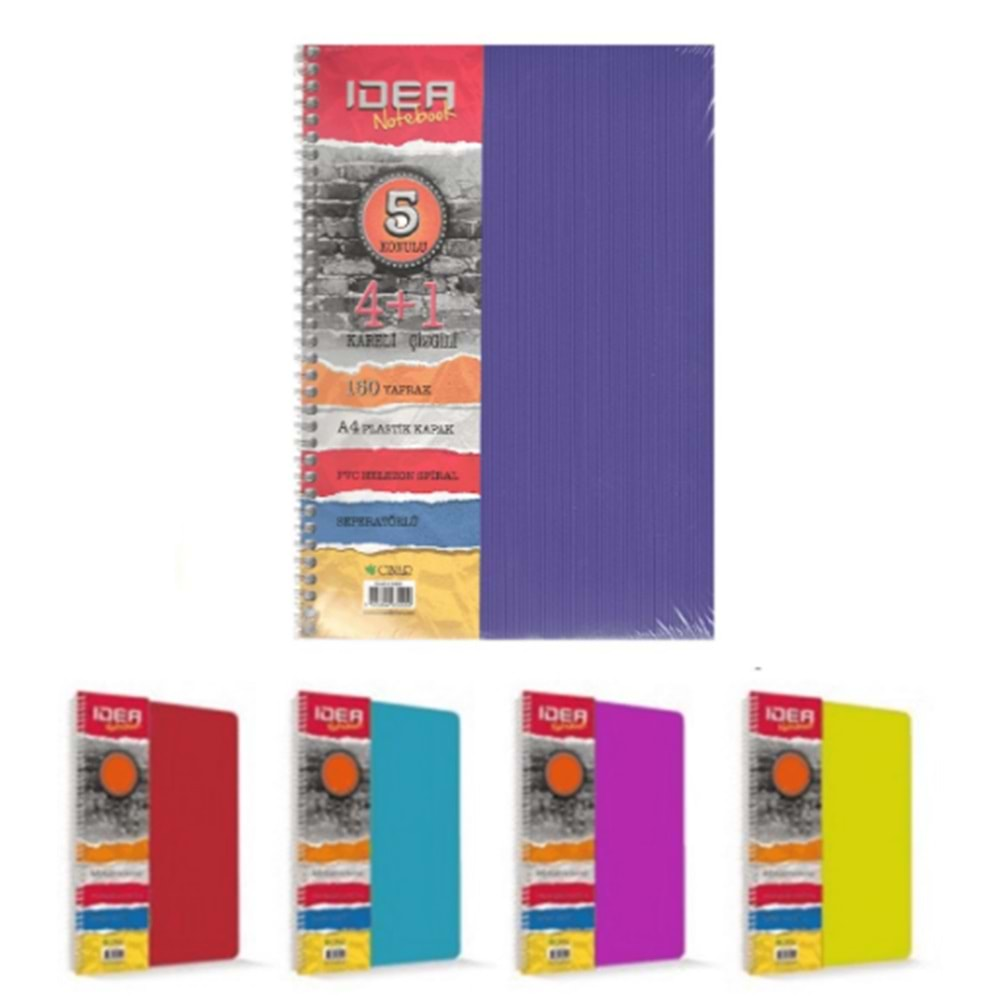 ÇINAR İDEA A5 AYRAÇLI DEFTER 4+1 150 YP- 66001