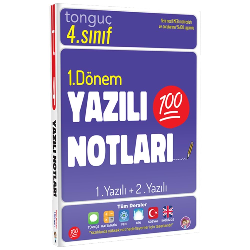 TONGUÇ 4.SINIF YAZILI NOTLARI 1.DÖNEM 1 VE 2.YAZILI