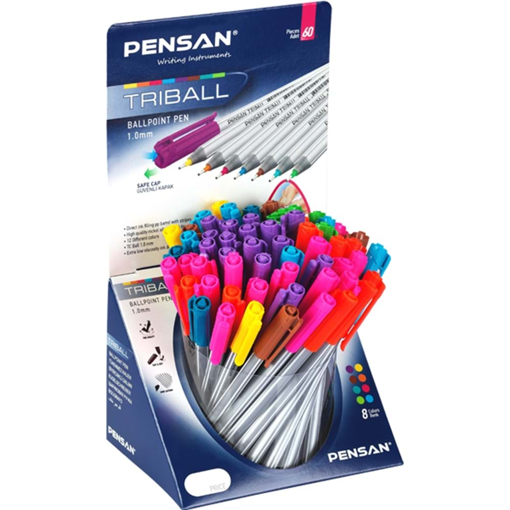 PENSAN TRIBALL RENKLİ TÜKENMEZ KALEM-1003