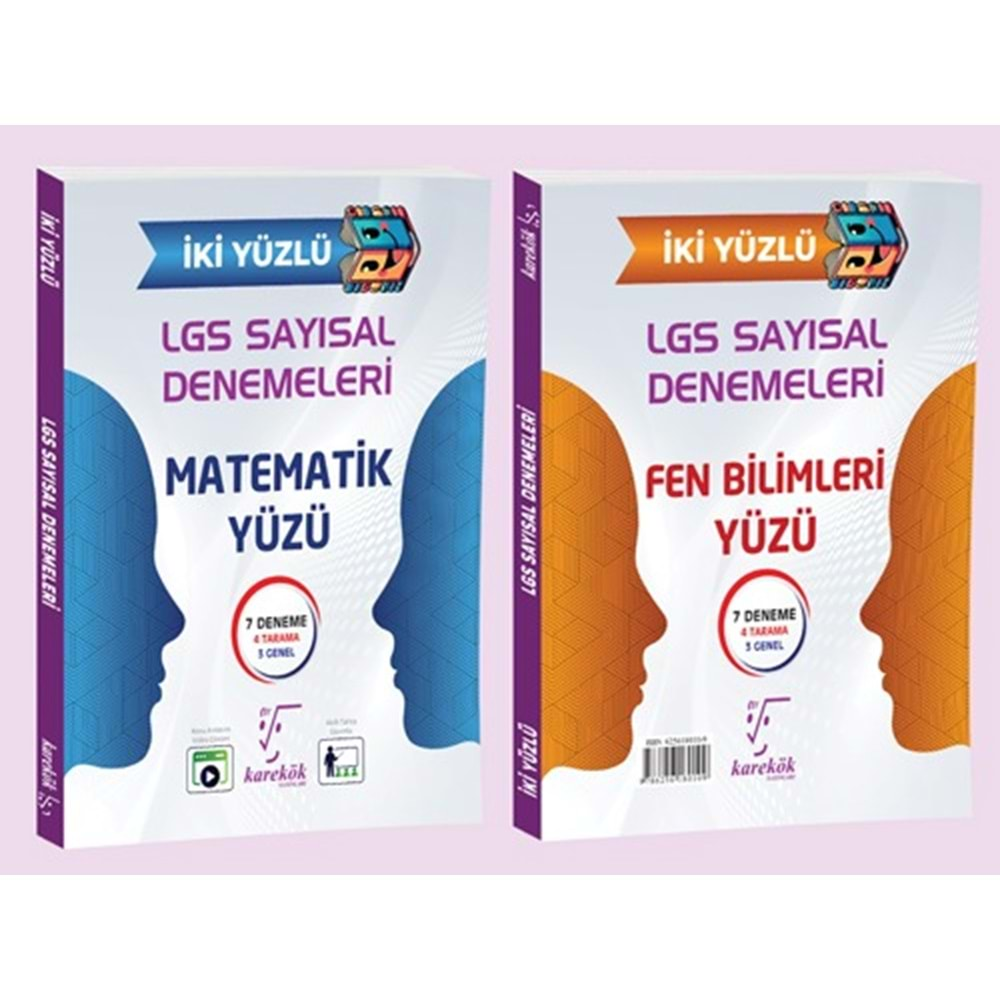 KAREKÖK 8.SINIF LGS İKİ YÜZLÜ SAYISAL DENEMELERİ