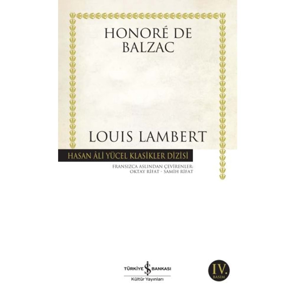 LOUİS LAMBERT-HONORE DE BALZAC-İŞ BANKASI