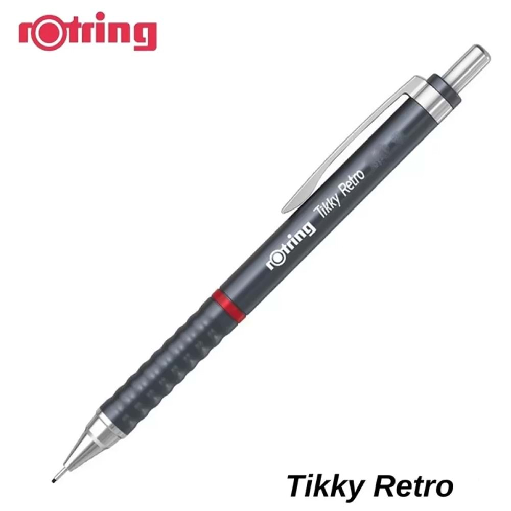 ROTRİNG TİKKY RETRO 0.5 MM VERSATİL KALEM METALİK GRİ-2202567