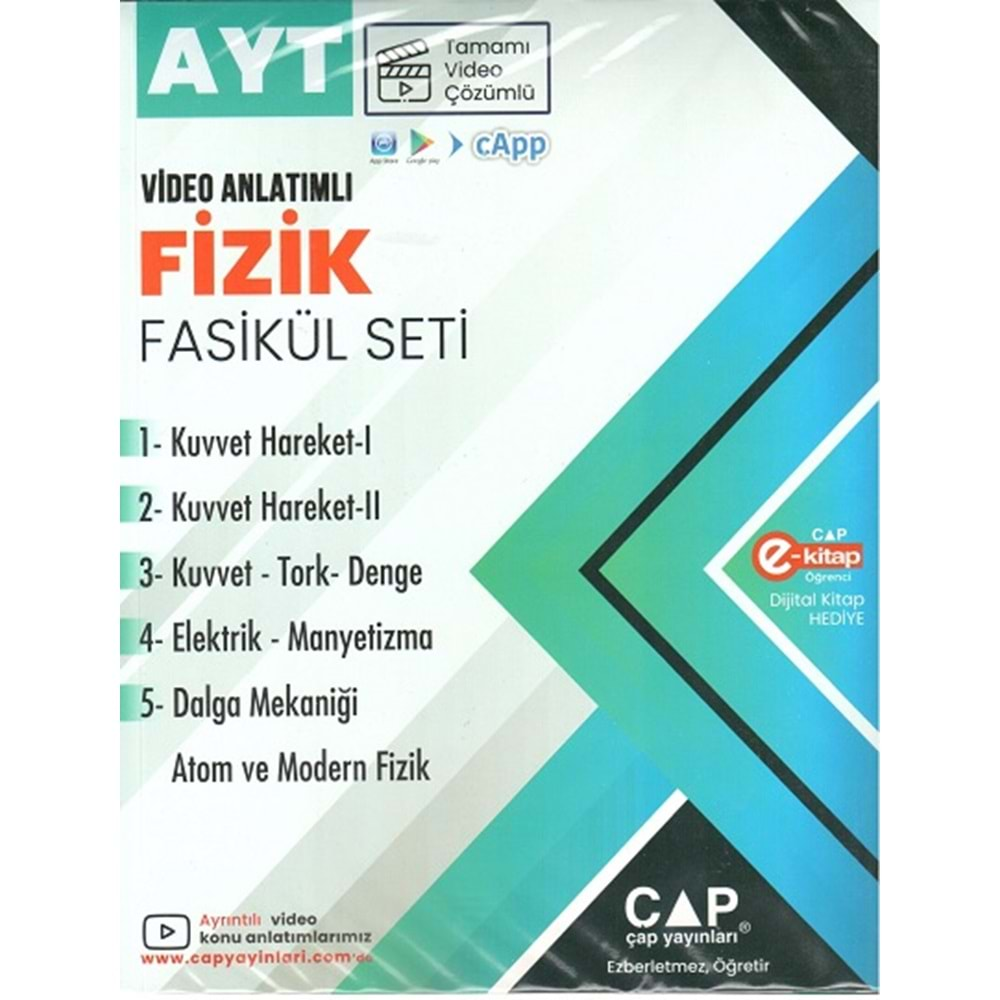 ÇAP AYT FİZİK VİDEO ANLATIMLI FASİKÜL SETİ-2025