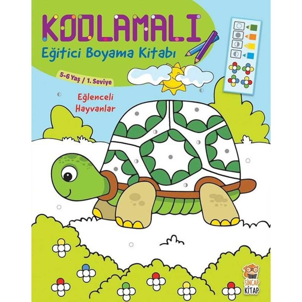 KODLAMALI EĞİTİCİ BOYAMA KİTABI 5-6 YAŞ 1.SEVİYE-SİNCAP KİTAP