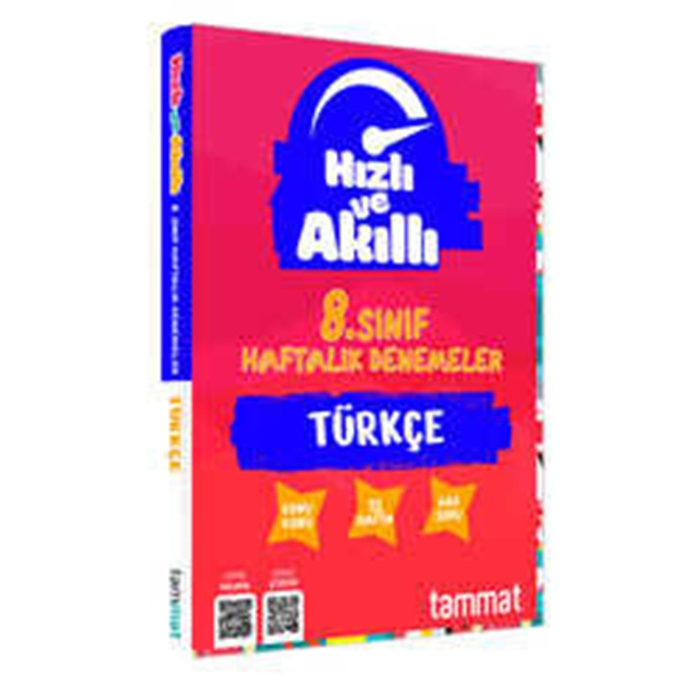 TAMMAT HIZLI VE AKILLI 8.SINIF TÜRKÇE HAFTALIK DENEMELER