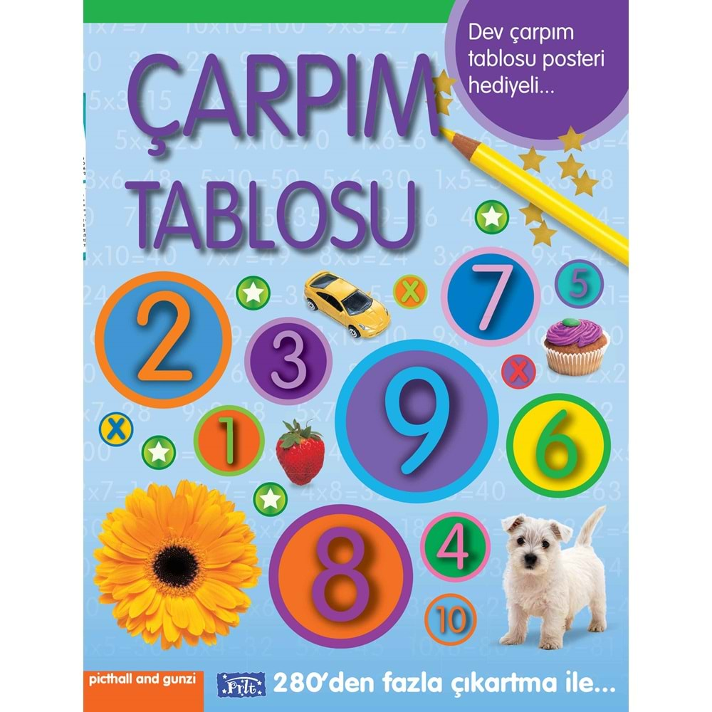 PARILTI ÇARPIM TABLOSU POSTER HEDİYELİ