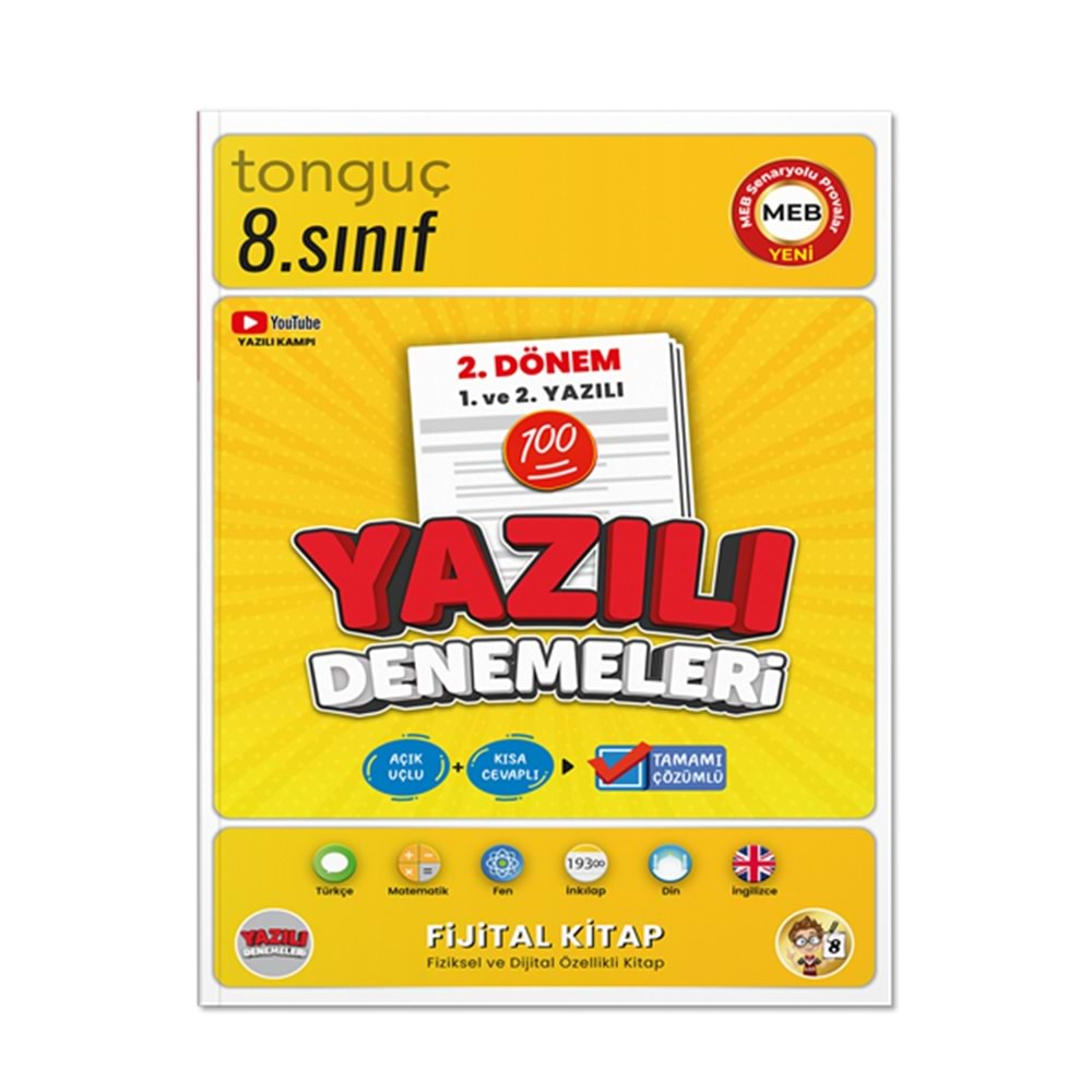 TONGUÇ 8.SINIF YAZILI DENEMELERİ 2.DÖNEM 1.VE 2.YAZILI