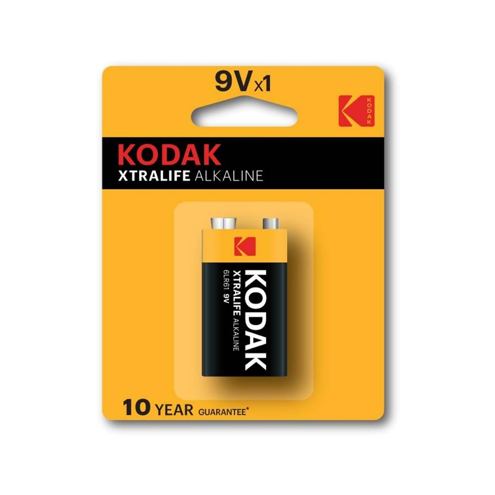 KODAK 9VX1 9 VOLT XTRALIFE ALKALINE PİL