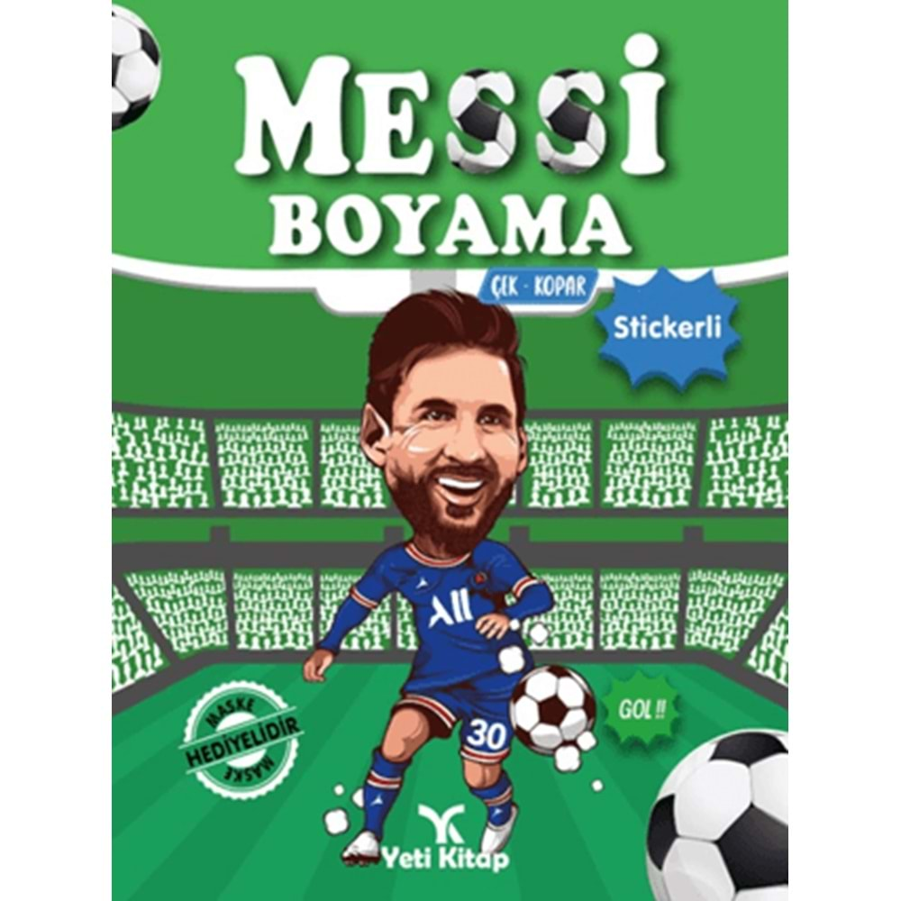 MESSİ BOYAMA KİTABI STİCKERLİ-YETİ KİTAP