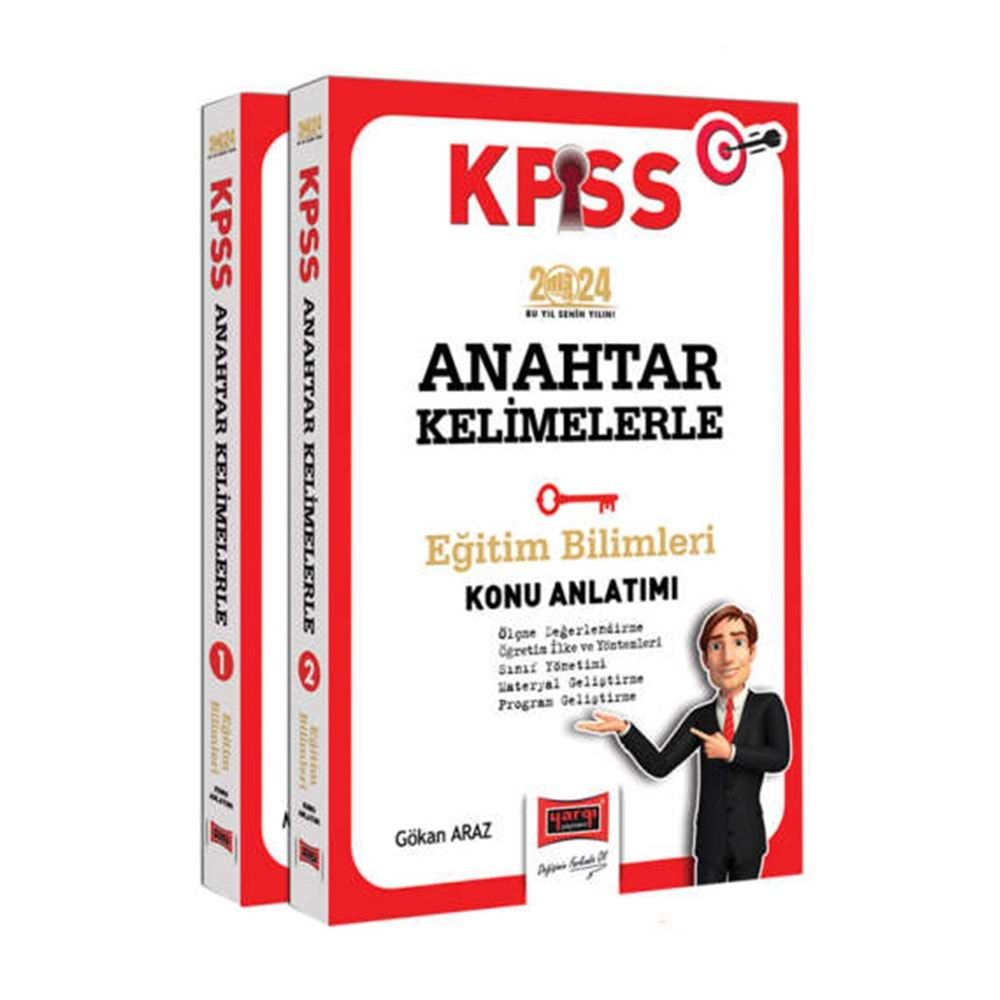 YARGI 2024 KPSS EĞİTİM BİLİMLERİ ANAHTAR KELİMELERLE KONU ANLATIMI (2 CİLT)