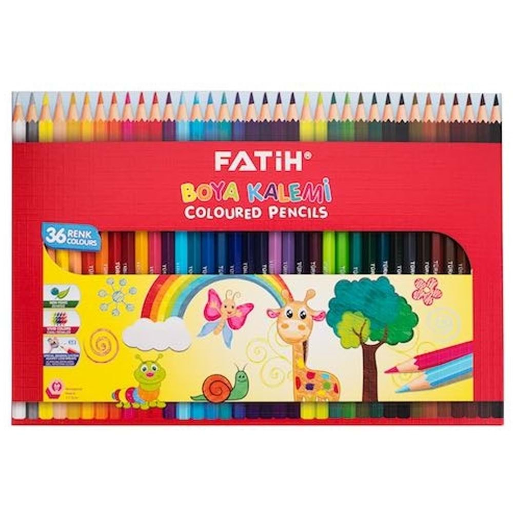 FATİH KURU BOYA KARTON KUTU TAM BOY 36 RENK-33245