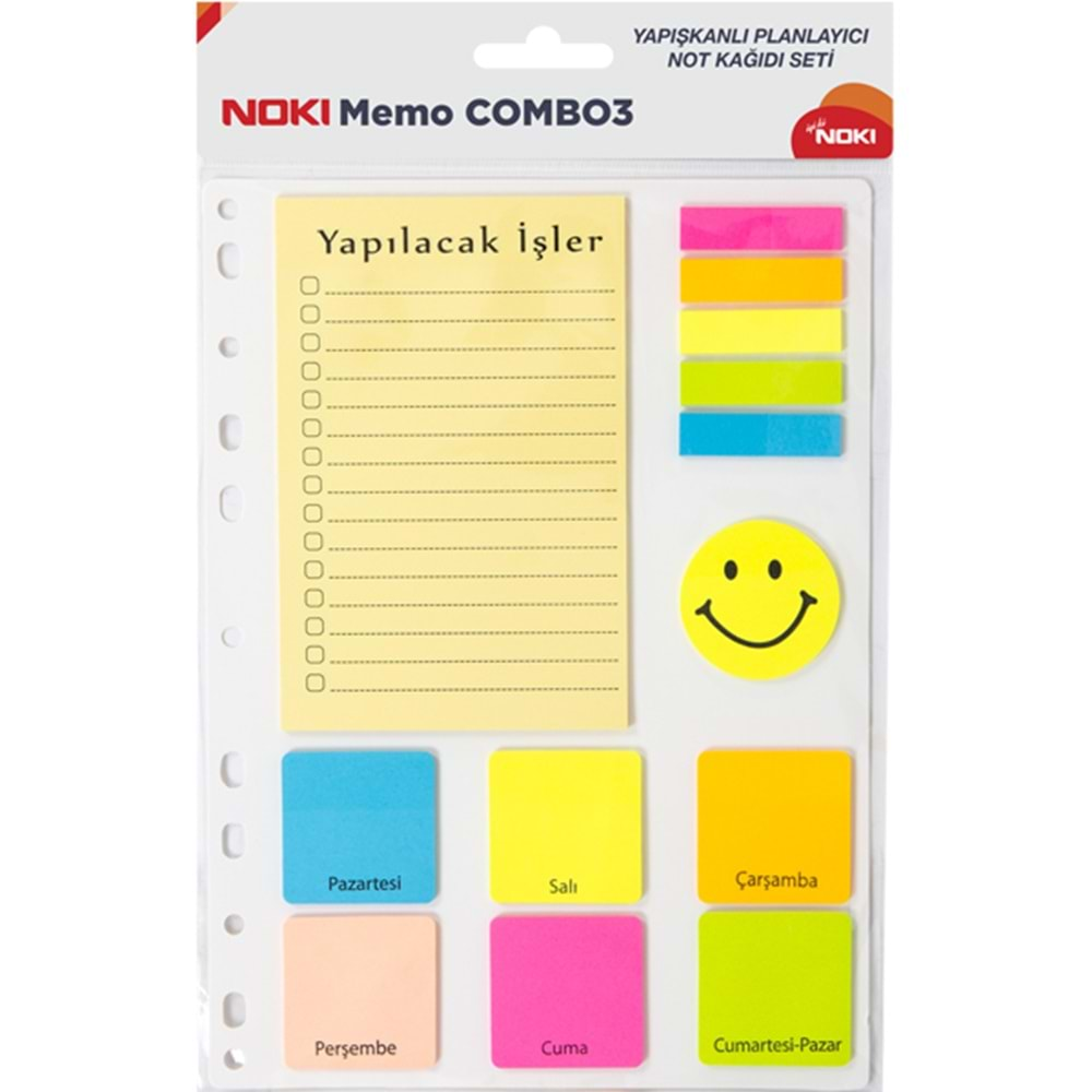 NOKİ YAPIŞKANLI NOT KAĞIDI SETİ COMBO 3 NO:12703