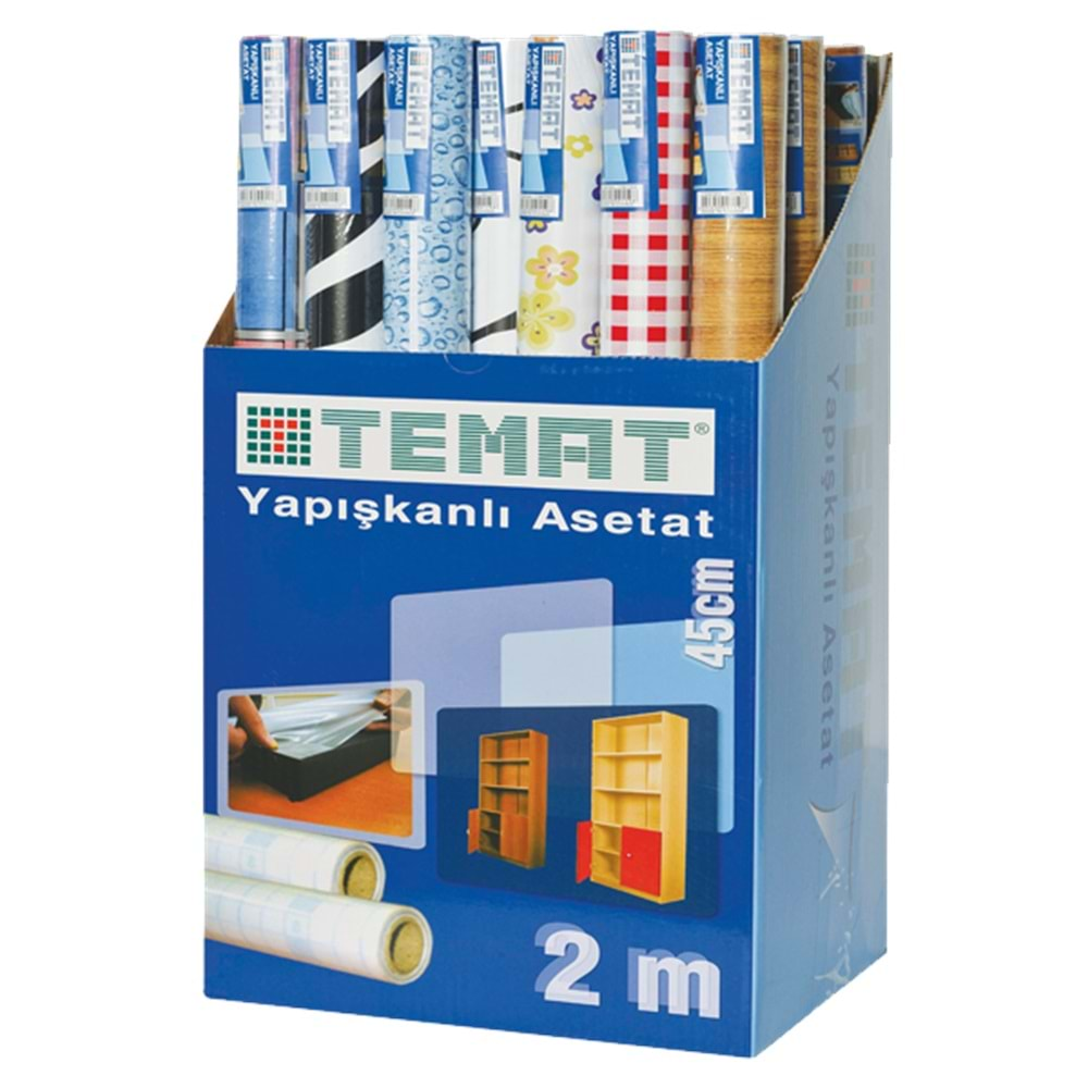 TEMAT DESENLİ YAPIŞKANLI ASETAT 45*2 MT-139764