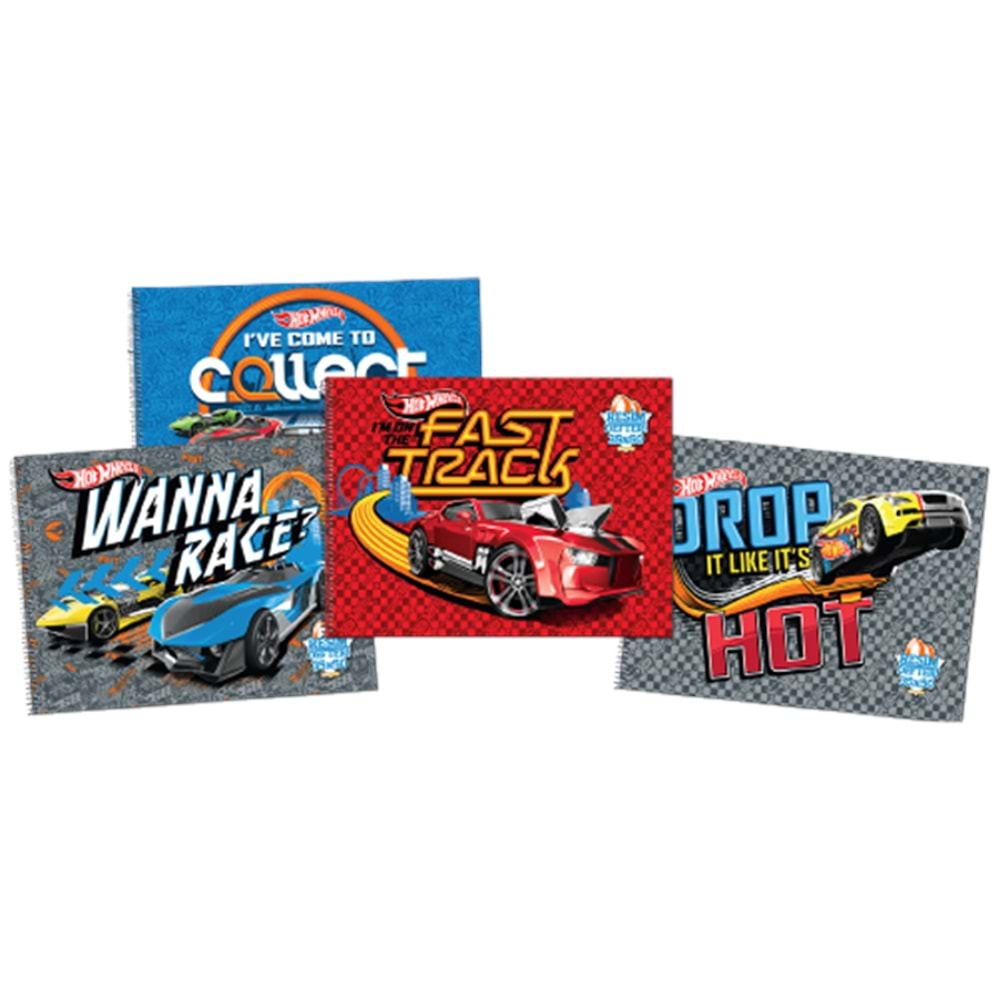 GIPTA HOT WHEELS 35*50 SPRALLİ 15 YAPRAK RESİM DEFTERİ-5438