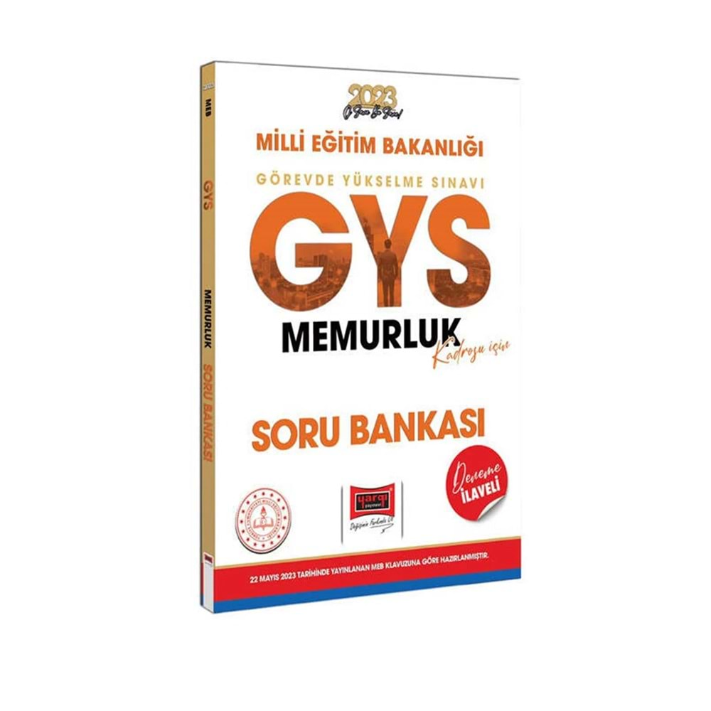 YARGI 2023 MEB GYS MEMURLUK KADROSU İÇİN DENEME İLAVELİ SORU BANKASI