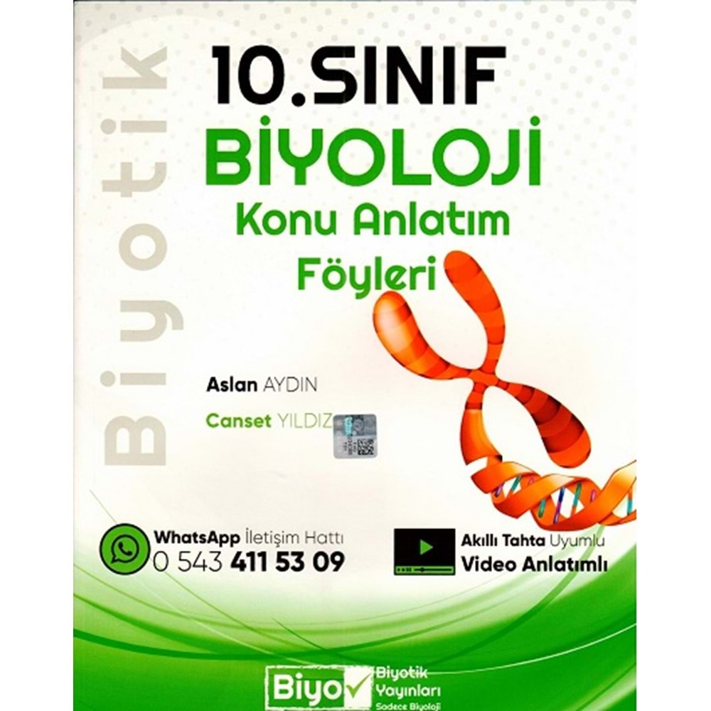 BİYOTİK 10.SINIF BİYOLOJİ KONU ANLATIM FÖYLERİ-2025