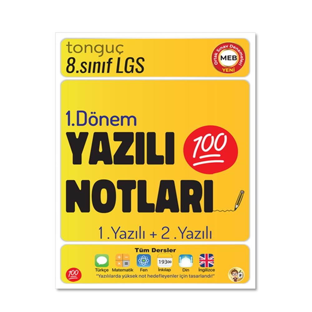 TONGUÇ 8.SINIF YAZILI NOTLARI 1.DÖNEM 1 VE 2.YAZILI