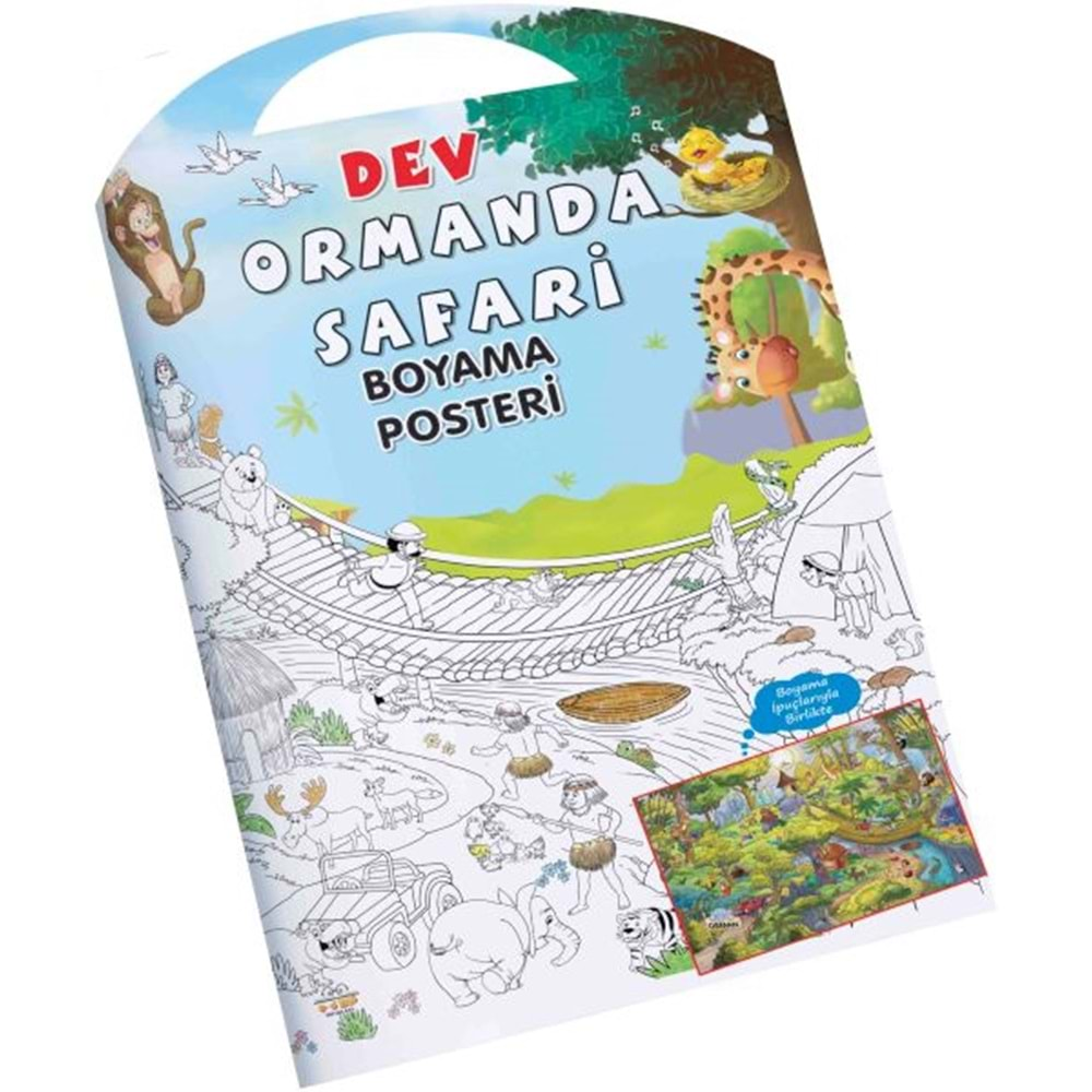 ORMANDA SAFARİ DEV BOYAMA POSTERİ-0-6 YAŞ YAYINLARI