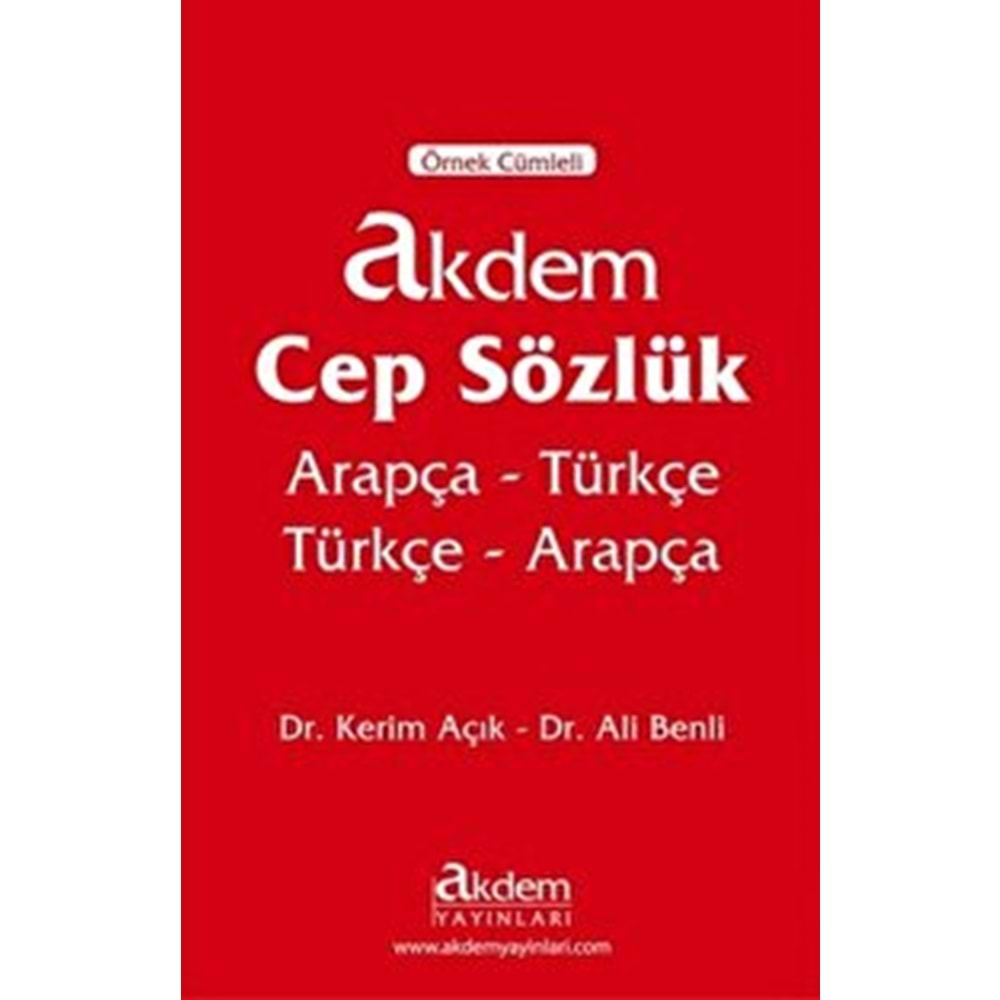 AKDEM ARAPÇA-TÜRKÇE CEP SÖZLÜK-KERİM AÇIK-ALİBENLİ-AKDEM