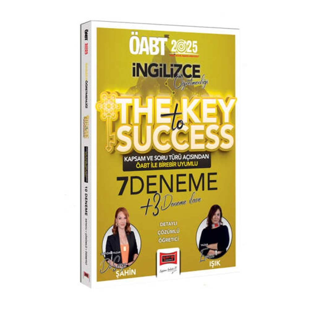 YARGI ÖABT 2025 İNGİLİZCE ÖĞRETMENLİĞİ THE KEY TO SUCCESS TAMAMI ÇÖZÜMLÜ 7 DENEME