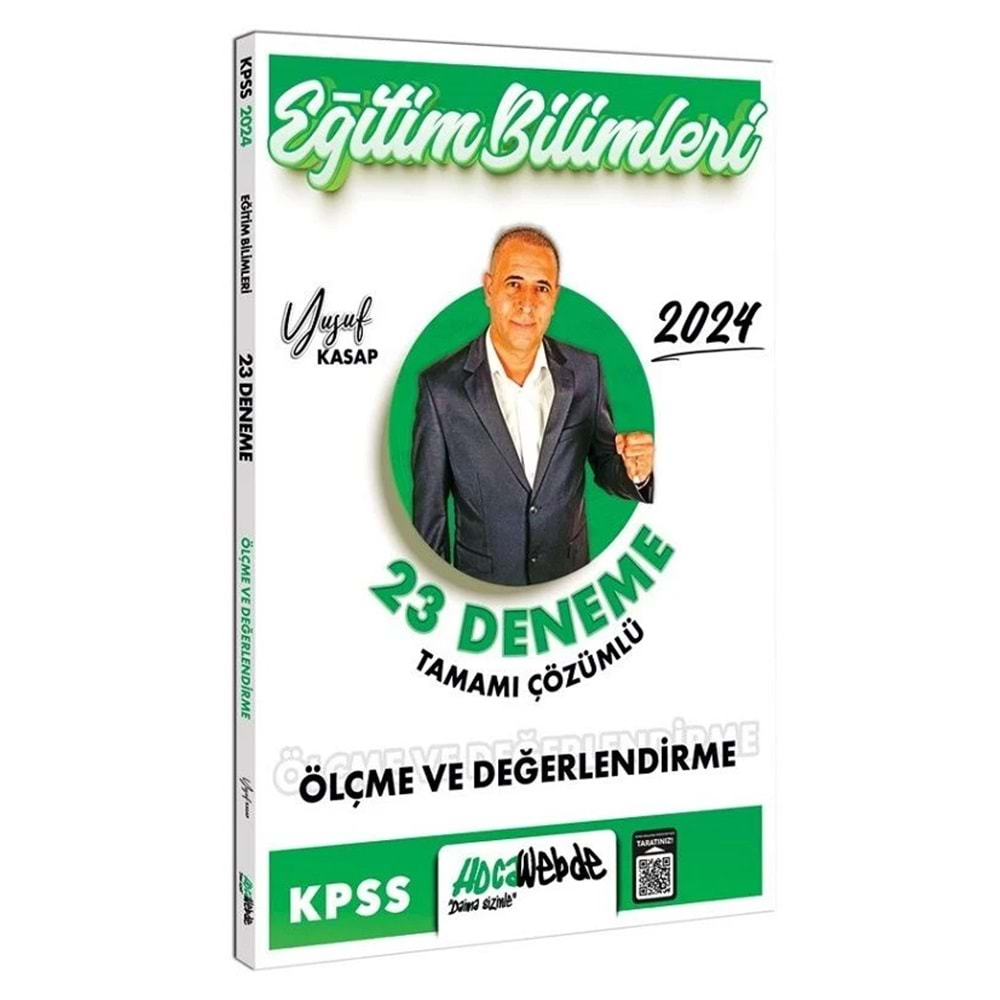 HOCAWEBDE 2024 KPSS EĞİTİM BİLİMLERİ ÖLÇME VE DEĞERLENDİRME TAMAMI ÇÖZÜMLÜ 23 DENEME SINAVI