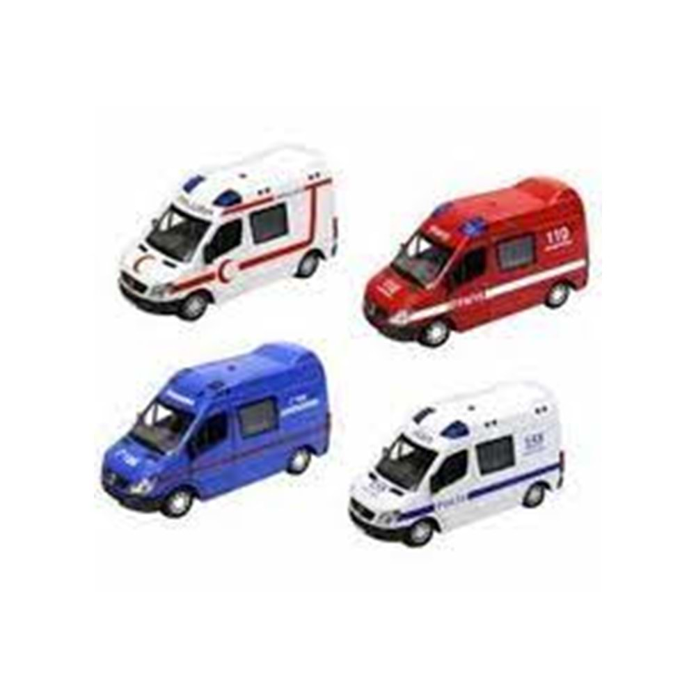 CAN OYUNCAK SESLİ METAL AMBULANS/İTFAİYE/JANDARMA/POLİS-CN4000