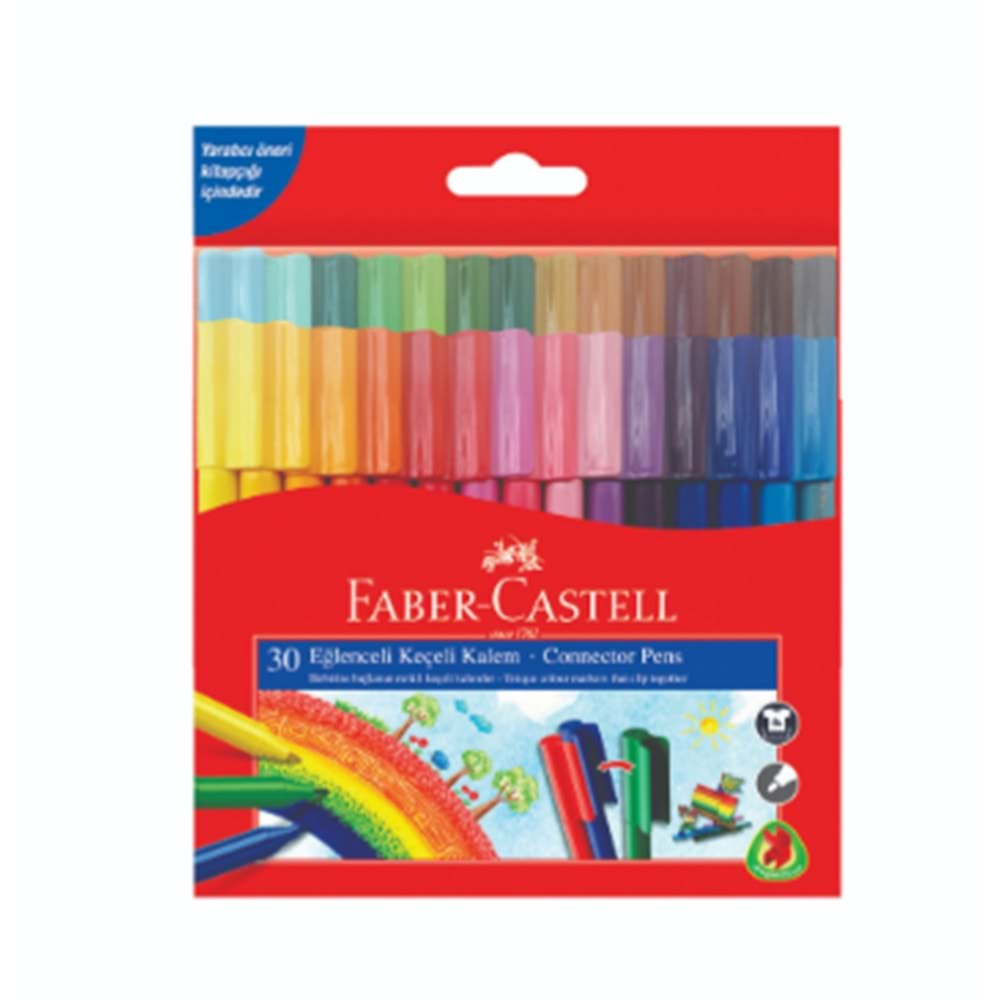 FABER CASTELL KEÇELİ KALEM 30 RENK EĞLENCELİ