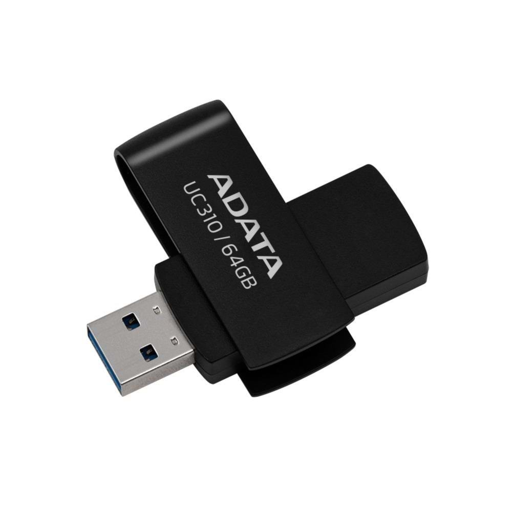 ADATA UC310/64GB 64GB USB3.2 GEN1 SİYAH FLASH BELLEK