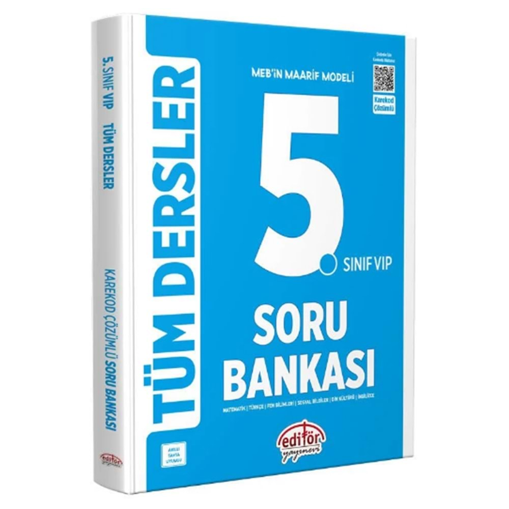 EDİTÖR 5.SINIF VİP TÜM DERSLER SORU BANKASI