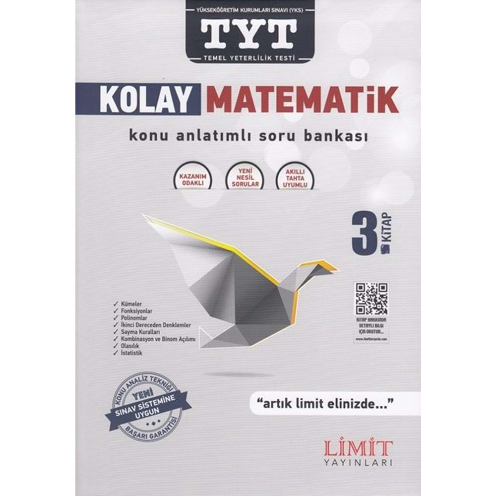 LİMİT TYT KOLAY MATEMATİK 3. KİTAP KONU ANLATIMLI SORU BANKASI