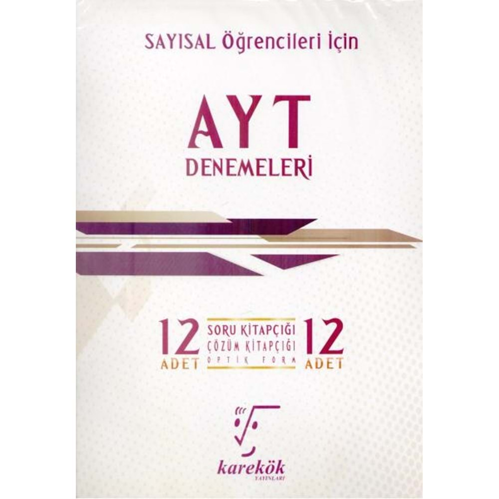 KAREKÖK AYT SAYISAL 12 DENEMESİ