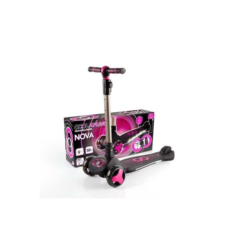 FURKAN TOYS COOL WHEELS UNİSEX ÇOCUK PEMBE NOVA IŞIKLI SCOOTER-FR59199