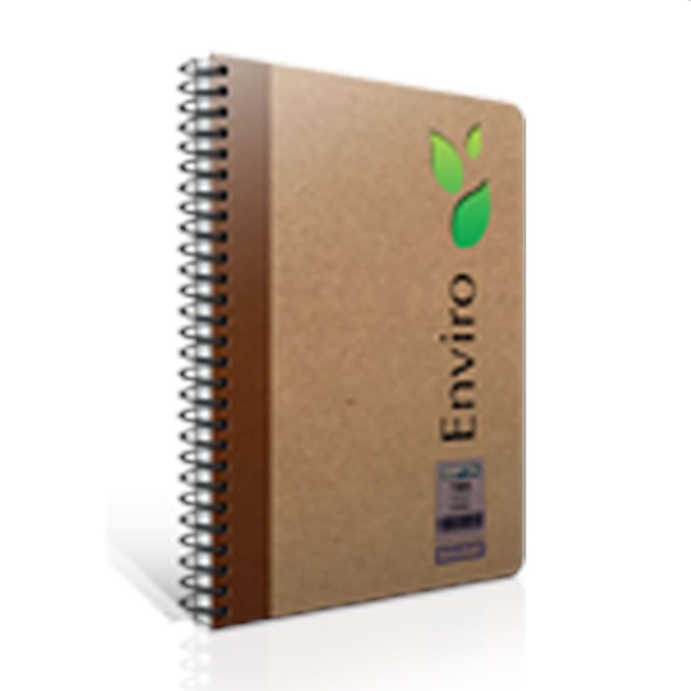 GIPTA ENVİRO 17*24 SPRALLİ SERT KAPAK KRAFT 100 YP ÇİZGİLİ DEFTER 1793