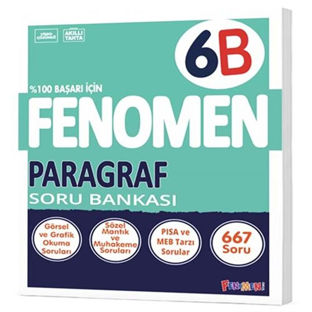 GAMA FENOMEN 6.SINIF PARAGRAF B SORU BANKASI