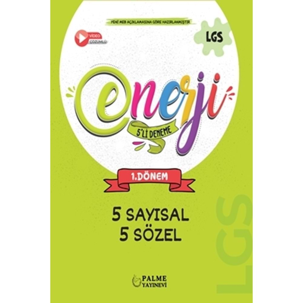 PALME 8.SINIF ENERJİ LGS 1.DÖNEM 5 Lİ DENEME