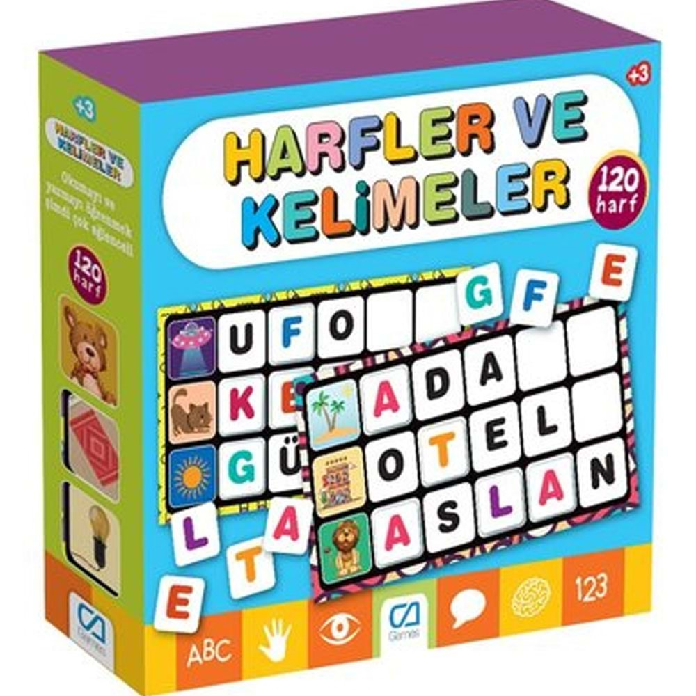 CA GAMES HARFLER VE KELİMELER +3 YAŞ-120 HARF-CA.5129